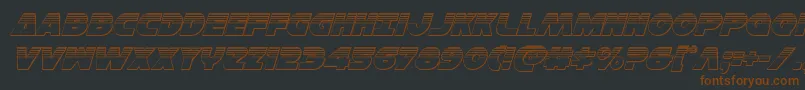 Hansolov3platital Font – Brown Fonts on Black Background
