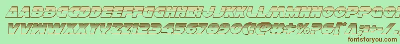 Hansolov3platital Font – Brown Fonts on Green Background