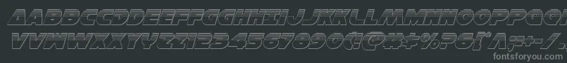Hansolov3platital Font – Gray Fonts on Black Background