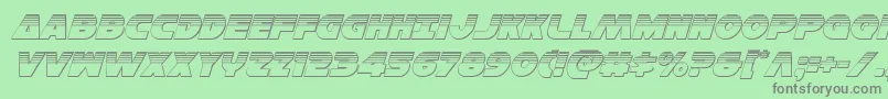Hansolov3platital Font – Gray Fonts on Green Background