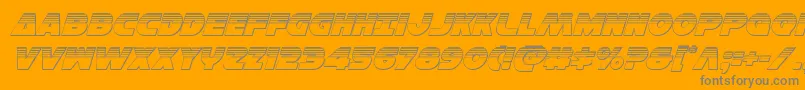 Hansolov3platital Font – Gray Fonts on Orange Background