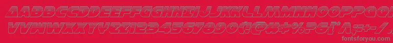 Hansolov3platital Font – Gray Fonts on Red Background