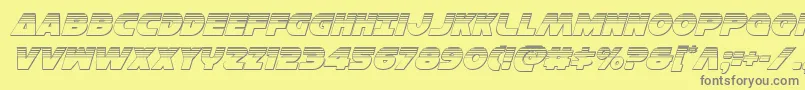 Hansolov3platital Font – Gray Fonts on Yellow Background