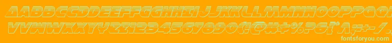 Hansolov3platital Font – Green Fonts on Orange Background