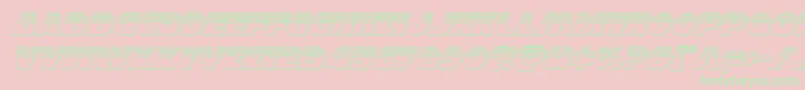 Hansolov3platital Font – Green Fonts on Pink Background
