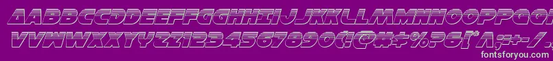 Hansolov3platital Font – Green Fonts on Purple Background