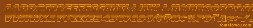 Hansolov3platital Font – Orange Fonts on Brown Background