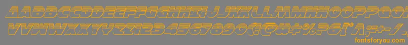 Hansolov3platital Font – Orange Fonts on Gray Background
