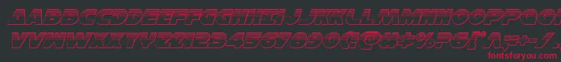 Hansolov3platital Font – Red Fonts on Black Background