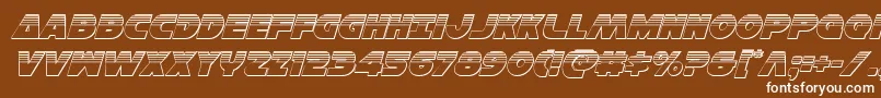 Hansolov3platital Font – White Fonts on Brown Background