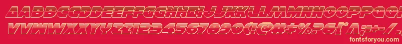 Hansolov3platital Font – Yellow Fonts on Red Background
