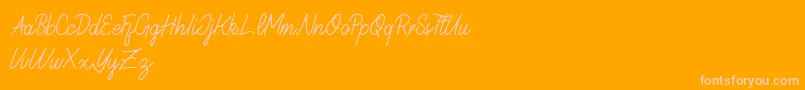 GERALI   DEMO-Schriftart – Rosa Schriften auf orangefarbenem Hintergrund