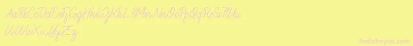 GERALI   DEMO Font – Pink Fonts on Yellow Background