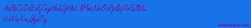 fuente GERALI   DEMO – Fuentes Moradas Sobre Fondo Azul