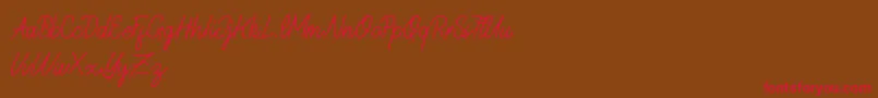 GERALI   DEMO Font – Red Fonts on Brown Background