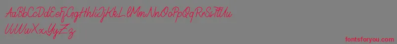 GERALI   DEMO-Schriftart – Rote Schriften auf grauem Hintergrund