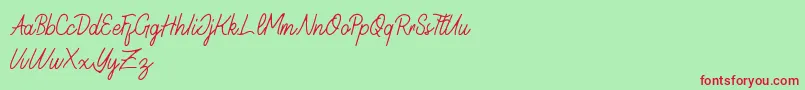 GERALI   DEMO Font – Red Fonts on Green Background