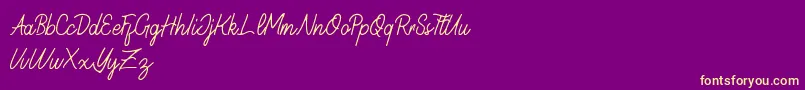 GERALI   DEMO Font – Yellow Fonts on Purple Background