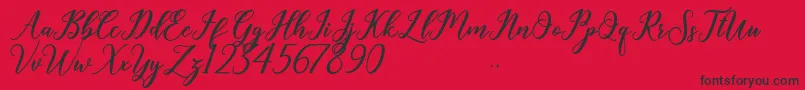 Geralyn Font – Black Fonts on Red Background