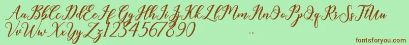 Geralyn Font – Brown Fonts on Green Background