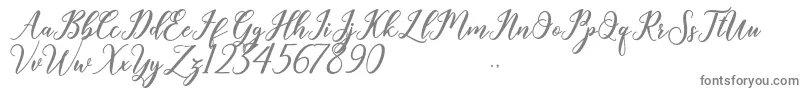 Geralyn-fontti – harmaat kirjasimet valkoisella taustalla