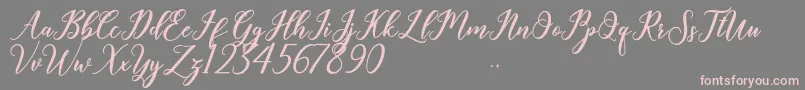 Geralyn Font – Pink Fonts on Gray Background