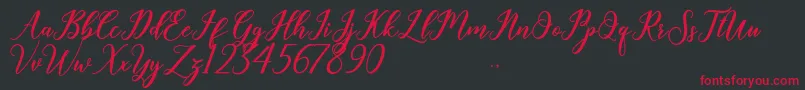 Geralyn Font – Red Fonts on Black Background