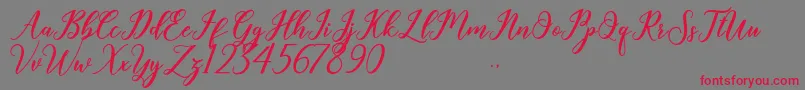 Geralyn Font – Red Fonts on Gray Background