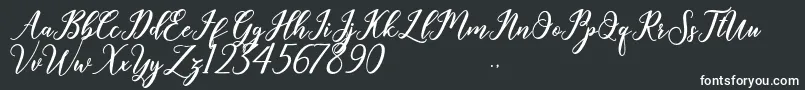 Шрифт Geralyn – белые шрифты