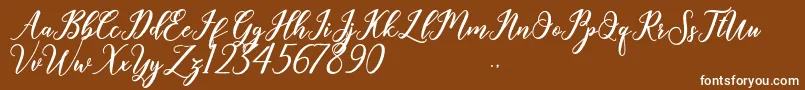 Geralyn Font – White Fonts on Brown Background
