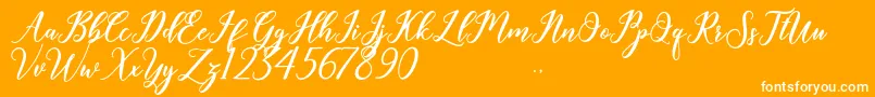Geralyn Font – White Fonts on Orange Background