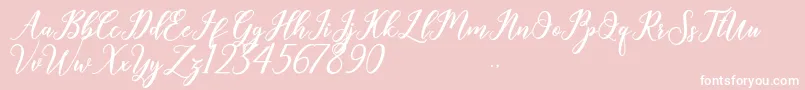 Geralyn Font – White Fonts on Pink Background