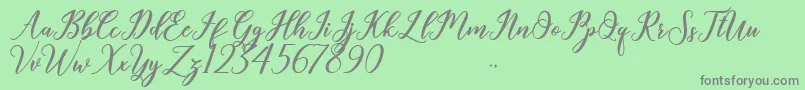 Geralyn Font – Gray Fonts on Green Background