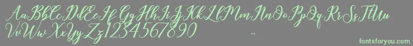 Geralyn Font – Green Fonts on Gray Background