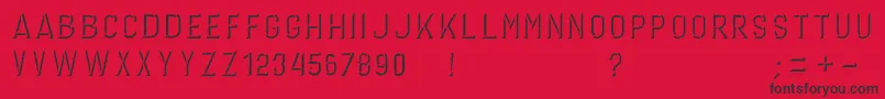 GERINIMO DARK Font – Black Fonts on Red Background