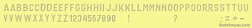 Police GERINIMO DARK – polices grises sur fond jaune