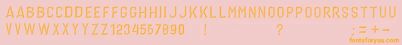 GERINIMO DARK Font – Orange Fonts on Pink Background