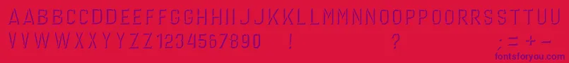 GERINIMO DARK Font – Purple Fonts on Red Background