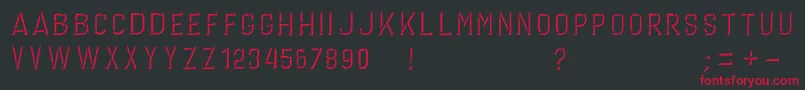 GERINIMO DARK Font – Red Fonts on Black Background