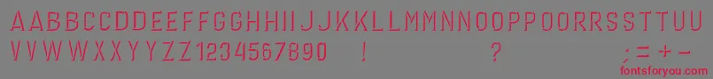 GERINIMO DARK Font – Red Fonts on Gray Background