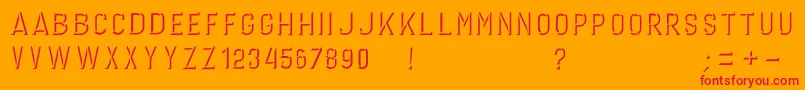 GERINIMO DARK Font – Red Fonts on Orange Background