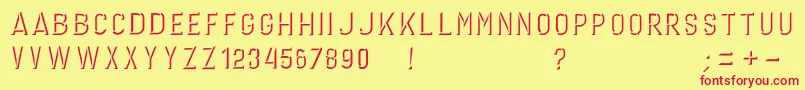 GERINIMO DARK Font – Red Fonts on Yellow Background