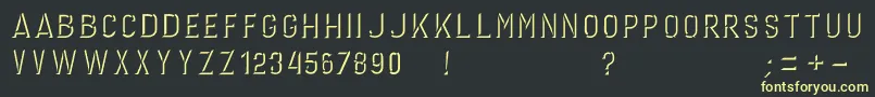 GERINIMO DARK Font – Yellow Fonts on Black Background