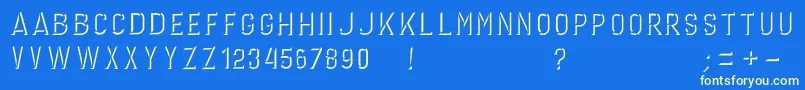 フォントGERINIMO DARK – 黄色の文字、青い背景