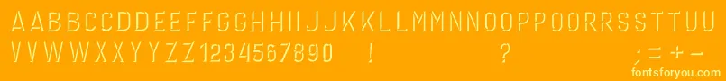 GERINIMO DARK Font – Yellow Fonts on Orange Background