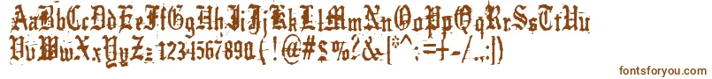 Шрифт german    underground – коричневые шрифты на белом фоне