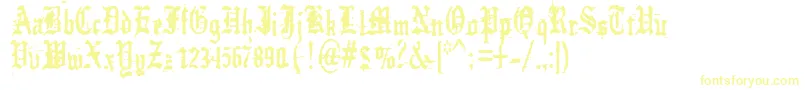 Шрифт german    underground – жёлтые шрифты