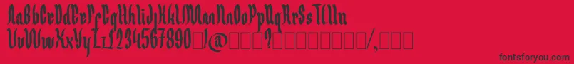 Germany Ghotic Font – Black Fonts on Red Background