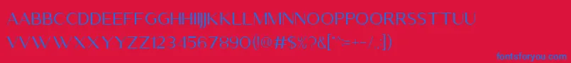 Germany Sans Demo Font – Blue Fonts on Red Background