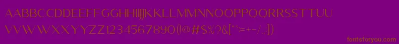フォントGermany Sans Demo – 紫色の背景に茶色のフォント